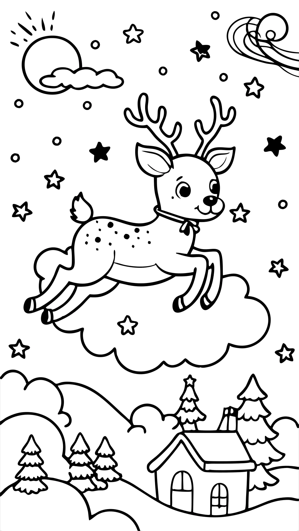 Páginas para colorear de Rudolph Reindeer